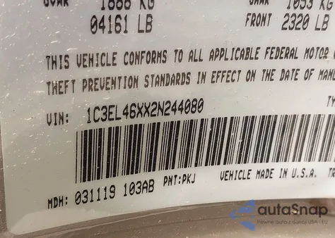 2002 Chrysler Sebring Lx/Lx Plus from USA, damaged, VIN 1C3EL46XX2N244080